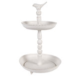 Clayre & Eef | Etagère 2 laags Wit ø 27x41 cm | 6Y5738 Clayre & Eef | Etagère 2 laags Wit ø 27x41 cm | 6Y5738