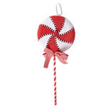 Clayre & Eef | Kerstdecoratie Hanger Lolly Rood Wit 17x6x41 cm | 66108 Clayre & Eef | Kerstdecoratie Hanger Lolly Rood Wit 17x6x41 cm | 66108