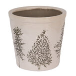 Clayre & Eef | Bloempot Binnen Beige Groen ø 17x16 cm | 6CENPT0001L Clayre & Eef | Bloempot Binnen Beige Groen ø 17x16 cm | 6CENPT0001L