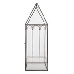 Clayre & Eef | Decoratie Kweekkasje Transparant Zwart 15x15x45 cm | 5GL0021 Clayre & Eef | Decoratie Kweekkasje Transparant Zwart 15x15x45 cm | 5GL0021