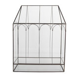 Clayre & Eef | Decoratie Kweekkasje Transparant Zwart 35x15x46 cm | 5GL0022 Clayre & Eef | Decoratie Kweekkasje Transparant Zwart 35x15x46 cm | 5GL0022