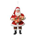 Clayre & Eef | Kerstdecoratie Hanger Kerstman Rood Wit 10x6x17 cm | 66244 Clayre & Eef | Kerstdecoratie Hanger Kerstman Rood Wit 10x6x17 cm | 66244