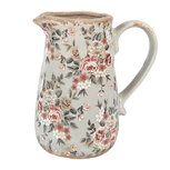 Clayre & Eef | Decoratieve Schenkkan Grijs Roze 16x12x18 cm | 6CE1965M Clayre & Eef | Decoratieve Schenkkan Grijs Roze 16x12x18 cm | 6CE1965M