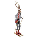 Clayre & Eef | Decoratie Hert Bruin Grijs 19x15x65 cm | 5Y1316 Clayre & Eef | Decoratie Hert Bruin Grijs 19x15x65 cm | 5Y1316