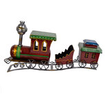Clayre & Eef | Decoratie Trein Rood Groen 70x15x36 cm | 5Y1335 Clayre & Eef | Decoratie Trein Rood Groen 70x15x36 cm | 5Y1335