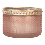 Clayre & Eef | Glazen Theelichthouder Roze ø 7x4 cm | 6GL5214 Clayre & Eef | Glazen Theelichthouder Roze ø 7x4 cm | 6GL5214