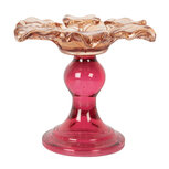 Clayre & Eef | Glazen Theelichthouder Oranje Roze ø 14x11 cm | 6GL5338O Clayre & Eef | Glazen Theelichthouder Oranje Roze ø 14x11 cm | 6GL5338O