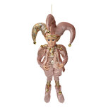 Clayre & Eef | Decoratie hanger elf Roze Goudkleurig 20x8x37 cm | 66219 Clayre & Eef | Decoratie hanger elf Roze Goudkleurig 20x8x37 cm | 66219