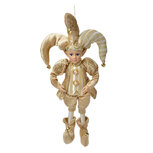 Clayre & Eef | Decoratie hanger elf Beige Goudkleurig 14x10x38 cm | 66220 Clayre & Eef | Decoratie hanger elf Beige Goudkleurig 14x10x38 cm | 66220