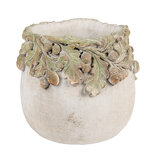 Clayre & Eef | Bloempot Binnen Beige Groen ø 15x13 cm | 6TE0573S Clayre & Eef | Bloempot Binnen Beige Groen ø 15x13 cm | 6TE0573S