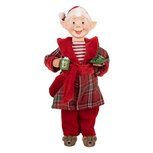 Clayre & Eef | Kerstdecoratie Elf Rood Groen 14x10x30 cm | 66237 Clayre & Eef | Kerstdecoratie Elf Rood Groen 14x10x30 cm | 66237