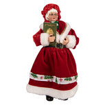 Clayre & Eef | Kerstdecoratie Kerstvrouw Rood Groen 14x10x28 cm | 66238 Clayre & Eef | Kerstdecoratie Kerstvrouw Rood Groen 14x10x28 cm | 66238