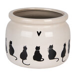 Clayre & Eef | Bloempot Binnen Beige Zwart ø 20x15 cm | 6CEPWS0001L Clayre & Eef | Bloempot Binnen Beige Zwart ø 20x15 cm | 6CEPWS0001L