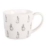 Clayre & Eef | Mok Wit Zwart 12x8x7 cm / 275 ml | BNSMU Clayre & Eef | Mok Wit Zwart 12x8x7 cm / 275 ml | BNSMU