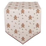 Clayre & Eef | Tafelloper Beige Bruin 50x160 cm | CGM65