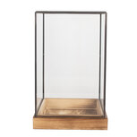 Clayre & Eef | Decoratie Kweekkasje Transparant Bruin 19x19x30 cm | 6GL5364 Clayre & Eef | Decoratie Kweekkasje Transparant Bruin 19x19x30 cm | 6GL5364