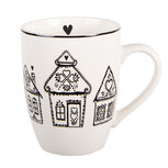 Clayre & Eef | Mok Beige Zwart 12x8x10 cm / 350 ml | GBBMU Clayre & Eef | Mok Beige Zwart 12x8x10 cm / 350 ml | GBBMU