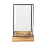 Clayre & Eef | Decoratie Kweekkasje Transparant Bruin 14x14x24 cm | 6GL5365 Clayre & Eef | Decoratie Kweekkasje Transparant Bruin 14x14x24 cm | 6GL5365