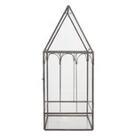 Clayre & Eef | Decoratie Kweekkasje Transparant Zwart 15x15x38 cm | 6GL5367 Clayre & Eef | Decoratie Kweekkasje Transparant Zwart 15x15x38 cm | 6GL5367