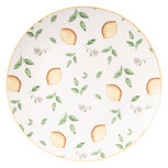 Clayre & Eef | Servies Ontbijtbord Wit Geel ø 20x2 cm | LELDP Clayre & Eef | Servies Ontbijtbord Wit Geel ø 20x2 cm | LELDP