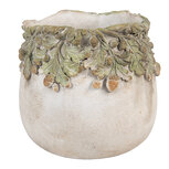 Clayre & Eef | Bloempot Binnen Beige Groen ø 19x17 cm | 6TE0573M Clayre & Eef | Bloempot Binnen Beige Groen ø 19x17 cm | 6TE0573M