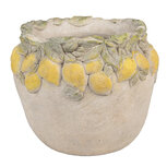 Clayre & Eef | Bloempot Binnen Beige Geel ø 22x19 cm | 6TE0574 Clayre & Eef | Bloempot Binnen Beige Geel ø 22x19 cm | 6TE0574