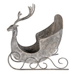 Clayre & Eef | Kerstdecoratie Slee Grijs 44x34x47 cm | 6Y5840 Clayre & Eef | Kerstdecoratie Slee Grijs 44x34x47 cm | 6Y5840
