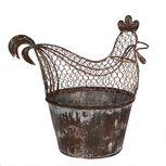 Clayre & Eef | Decoratie Kip Bruin Grijs 39x39x25 cm | 6Y5850 Clayre & Eef | Decoratie Kip Bruin Grijs 39x39x25 cm | 6Y5850