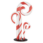 Clayre & Eef | Kerstdecoratie zuurstokken Wit Rood 24x11x46 cm | 6Y5864 Clayre & Eef | Kerstdecoratie zuurstokken Wit Rood 24x11x46 cm | 6Y5864