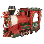 Clayre & Eef | Kerstdecoratie Locomotief Rood Groen 35x16x22 cm | 6Y5871 Clayre & Eef | Kerstdecoratie Locomotief Rood Groen 35x16x22 cm | 6Y5871
