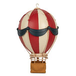 Clayre & Eef | Decoratie luchtballon Rood Wit ø 26x42 cm | 6Y5874 Clayre & Eef | Decoratie luchtballon Rood Wit ø 26x42 cm | 6Y5874