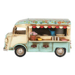 Clayre & Eef | Decoratie Model Foodtruck Beige Blauw 26x14x14 cm | 6Y5877 Clayre & Eef | Decoratie Model Foodtruck Beige Blauw 26x14x14 cm | 6Y5877