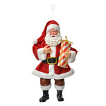 Clayre & Eef | Kerstdecoratie Hanger Kerstman Rood Wit 10x6x17 cm | 66245 Clayre & Eef | Kerstdecoratie Hanger Kerstman Rood Wit 10x6x17 cm | 66245