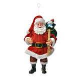 Clayre & Eef | Kerstdecoratie Hanger Kerstman Rood Wit 10x6x17 cm | 66246 Clayre & Eef | Kerstdecoratie Hanger Kerstman Rood Wit 10x6x17 cm | 66246