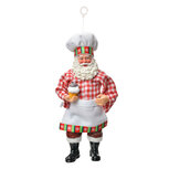 Clayre & Eef | Kerstdecoratie Hanger Kerstman Wit Rood 9x6x17 cm | 66249 Clayre & Eef | Kerstdecoratie Hanger Kerstman Wit Rood 9x6x17 cm | 66249