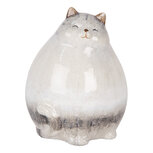 Clayre & Eef | Decoratie beeld Kat Grijs 14x13x18 cm | 6CE2131 Clayre & Eef | Decoratie beeld Kat Grijs 14x13x18 cm | 6CE2131