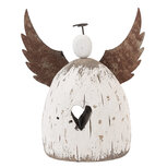 Clayre & Eef | Kerstdecoratie Engel Wit Bruin 19x6x21 cm | 6H2419L Clayre & Eef | Kerstdecoratie Engel Wit Bruin 19x6x21 cm | 6H2419L