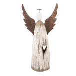 Clayre & Eef | Kerstdecoratie Engel Wit Bruin 14x5x26 cm | 6H2420L Clayre & Eef | Kerstdecoratie Engel Wit Bruin 14x5x26 cm | 6H2420L
