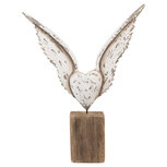 Clayre & Eef | Decoratie Vleugels Wit Bruin 26x5x33 cm | 6H2425 Clayre & Eef | Decoratie Vleugels Wit Bruin 26x5x33 cm | 6H2425