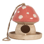 Clayre & Eef | Vogelhuis Beige Roze ø 13x13 cm | 6CE2320 Clayre & Eef | Vogelhuis Beige Roze ø 13x13 cm | 6CE2320