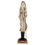 Clayre & Eef | Kerstdecoratie Kerstman Grijs 10x10x42 cm | 6PR5369 Clayre & Eef | Kerstdecoratie Kerstman Grijs 10x10x42 cm | 6PR5369