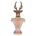 Clayre & Eef | Decoratie Hert Bruin Roze 16x14x36 cm | 6PR5370 Clayre & Eef | Decoratie Hert Bruin Roze 16x14x36 cm | 6PR5370