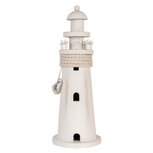 Clayre & Eef | Decoratie Vuurtoren Wit ø 10x30 cm | 6H2409 Clayre & Eef | Decoratie Vuurtoren Wit ø 10x30 cm | 6H2409