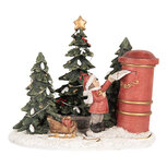 Clayre & Eef | Decoratie kind bij brievenbus LED Rood Groen 16x12x14 cm | 6PR5373 Clayre & Eef | Decoratie kind bij brievenbus LED Rood Groen 16x12x14 cm | 6PR5373