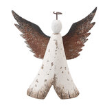 Clayre & Eef | Kerstdecoratie Engel Wit Bruin 14x4x15 cm | 6H2416M Clayre & Eef | Kerstdecoratie Engel Wit Bruin 14x4x15 cm | 6H2416M
