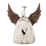 Clayre & Eef | Kerstdecoratie Engel Wit Bruin 11x5x11 cm | 6H2419S Clayre & Eef | Kerstdecoratie Engel Wit Bruin 11x5x11 cm | 6H2419S