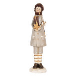 Clayre & Eef | Decoratie Kind Grijs Bruin 8x8x30 cm | 6PR5395 Clayre & Eef | Decoratie Kind Grijs Bruin 8x8x30 cm | 6PR5395