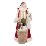 Clayre & Eef | Kerstdecoratie Kerstman Beige Rood 15x14x29 cm | 6PR5536 Clayre & Eef | Kerstdecoratie Kerstman Beige Rood 15x14x29 cm | 6PR5536