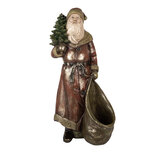 Clayre & Eef | Kerstdecoratie Kerstman Rood Goudkleurig 24x17x47 cm | 6PR5590 Clayre & Eef | Kerstdecoratie Kerstman Rood Goudkleurig 24x17x47 cm | 6PR5590