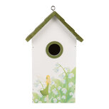Clayre & Eef | Vogelhuis Wit Groen 15x10x22 cm | 6H2449